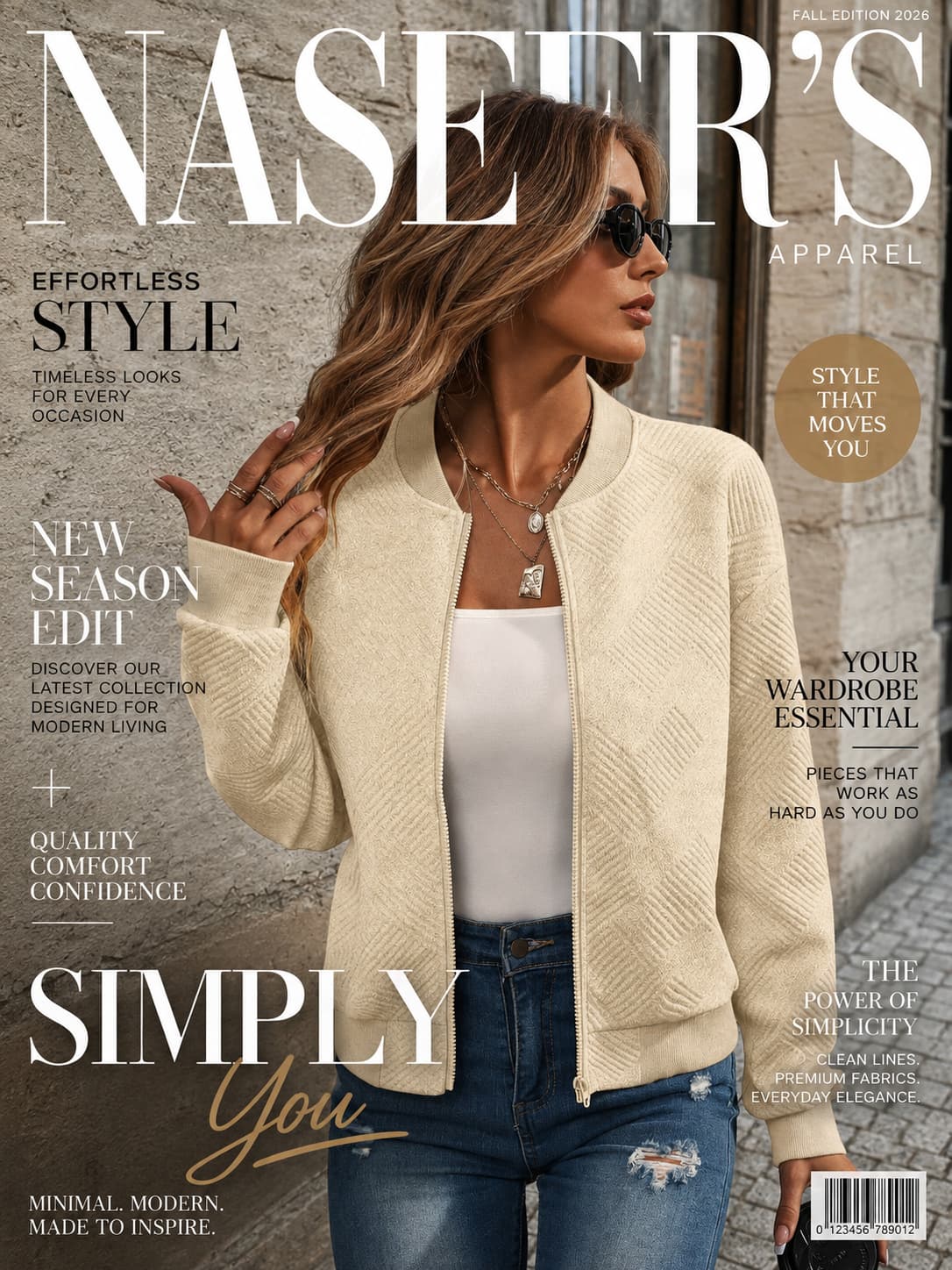 Women wearing the solid color zip-up baseball collar jacket casual coat in apricot and caramel from Naseer’s Apparel.