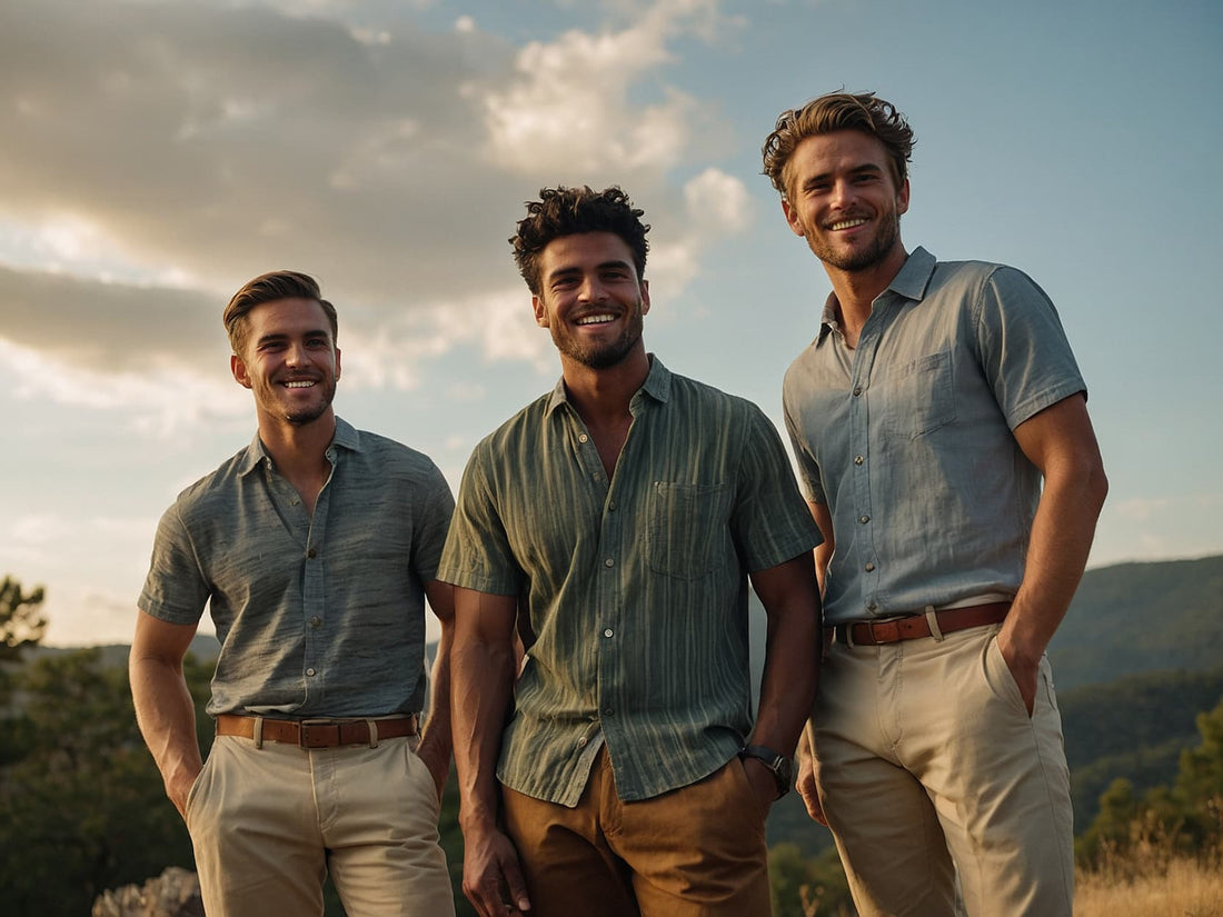 Naseer's Apparel mens lightweight cotton linen and knit summer shirts collection