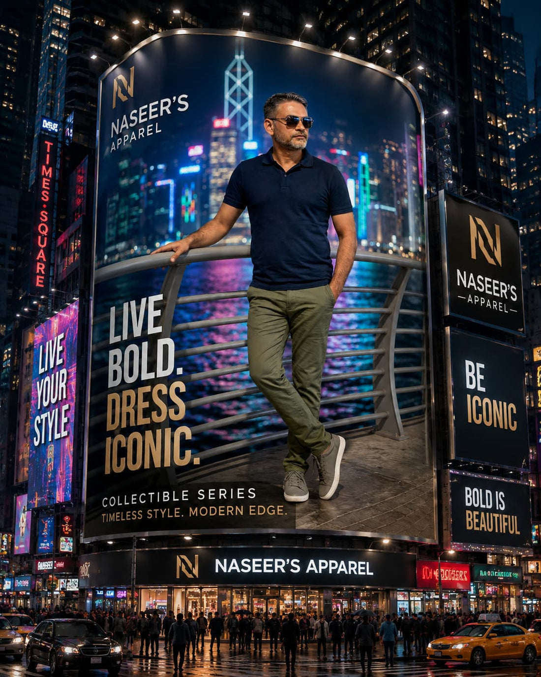 Viral online fashion store showcase featuring premium activewear sets, waist-cinching bodycon dresses, and ergonomic scrubs from Naseer's Apparel.