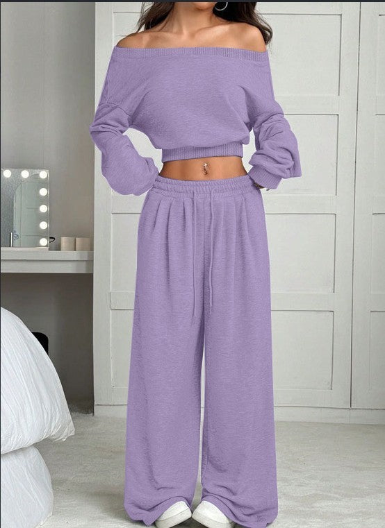 trending-2026-one-shoulder-crop-sweatshirt-wide-leg-pants-set