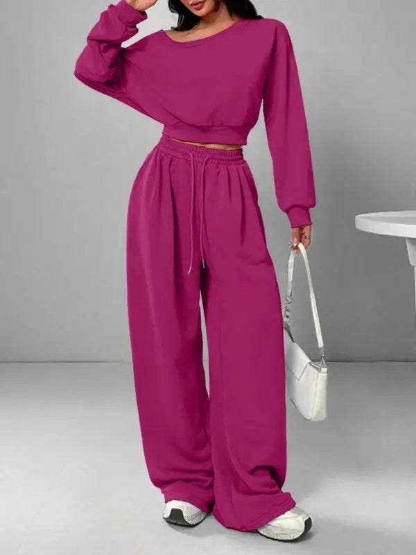 trending-2026-one-shoulder-crop-sweatshirt-wide-leg-pants-set