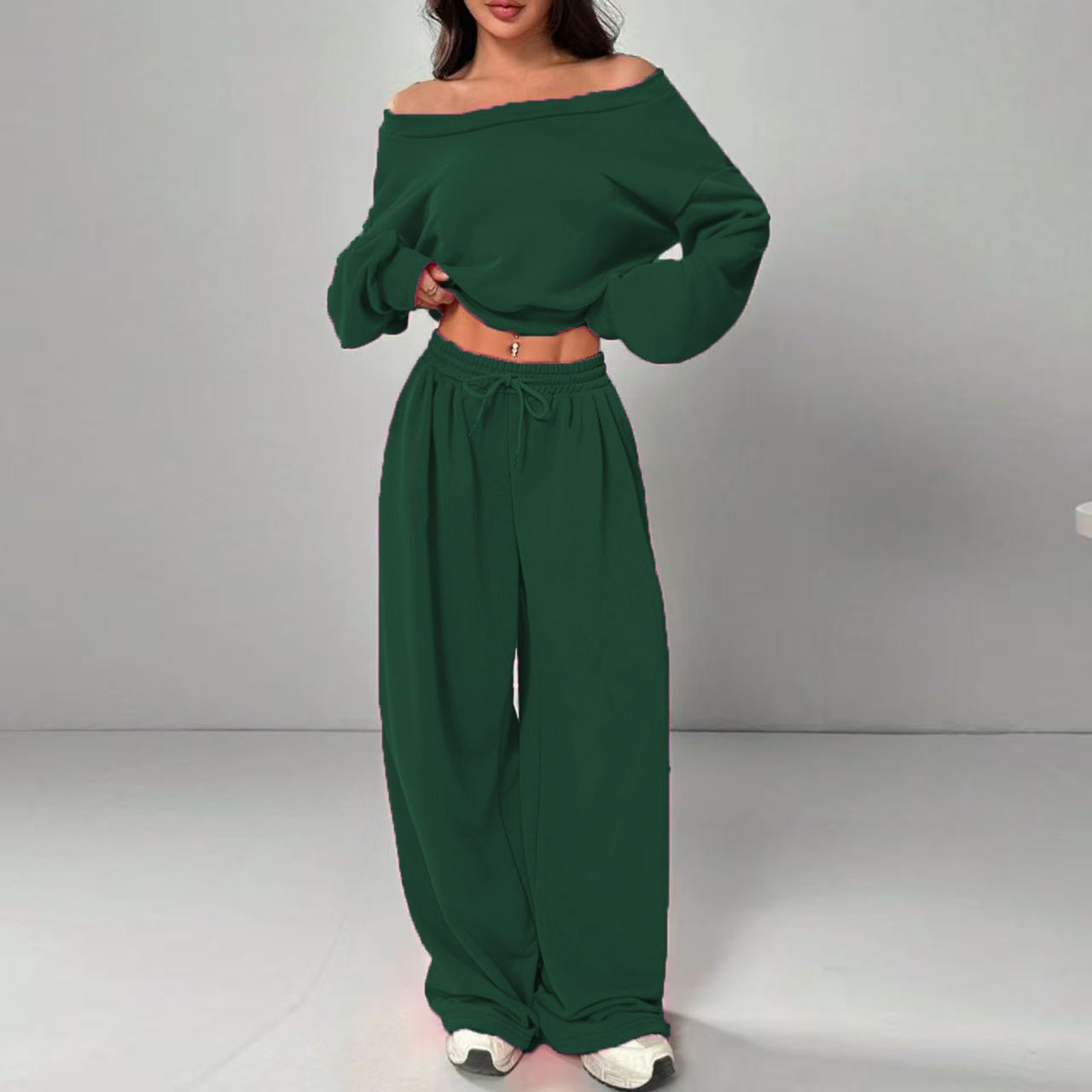 trending-2026-one-shoulder-crop-sweatshirt-wide-leg-pants-set