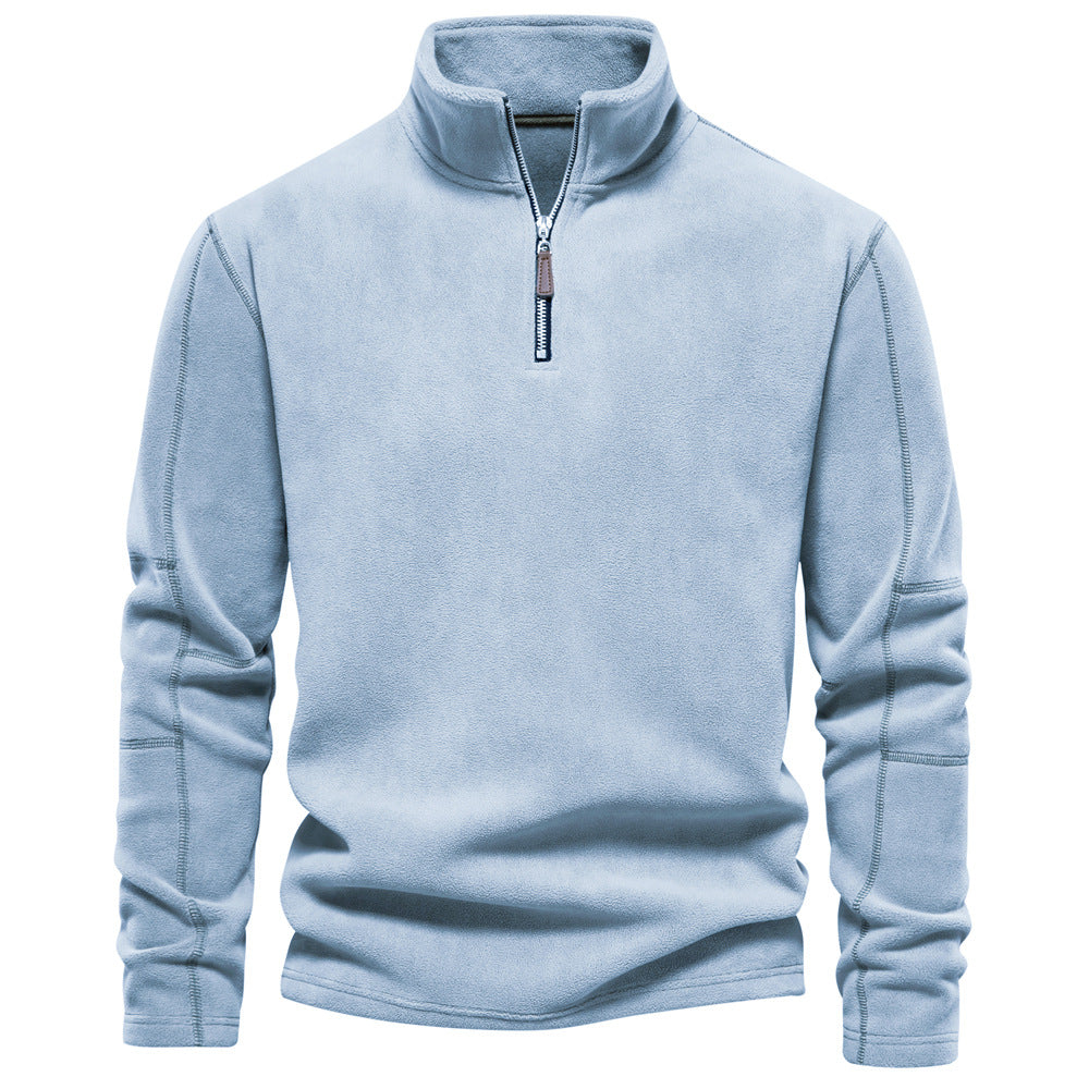 trending-2026-mens-half-zip-fleece-pullover-stand-collar