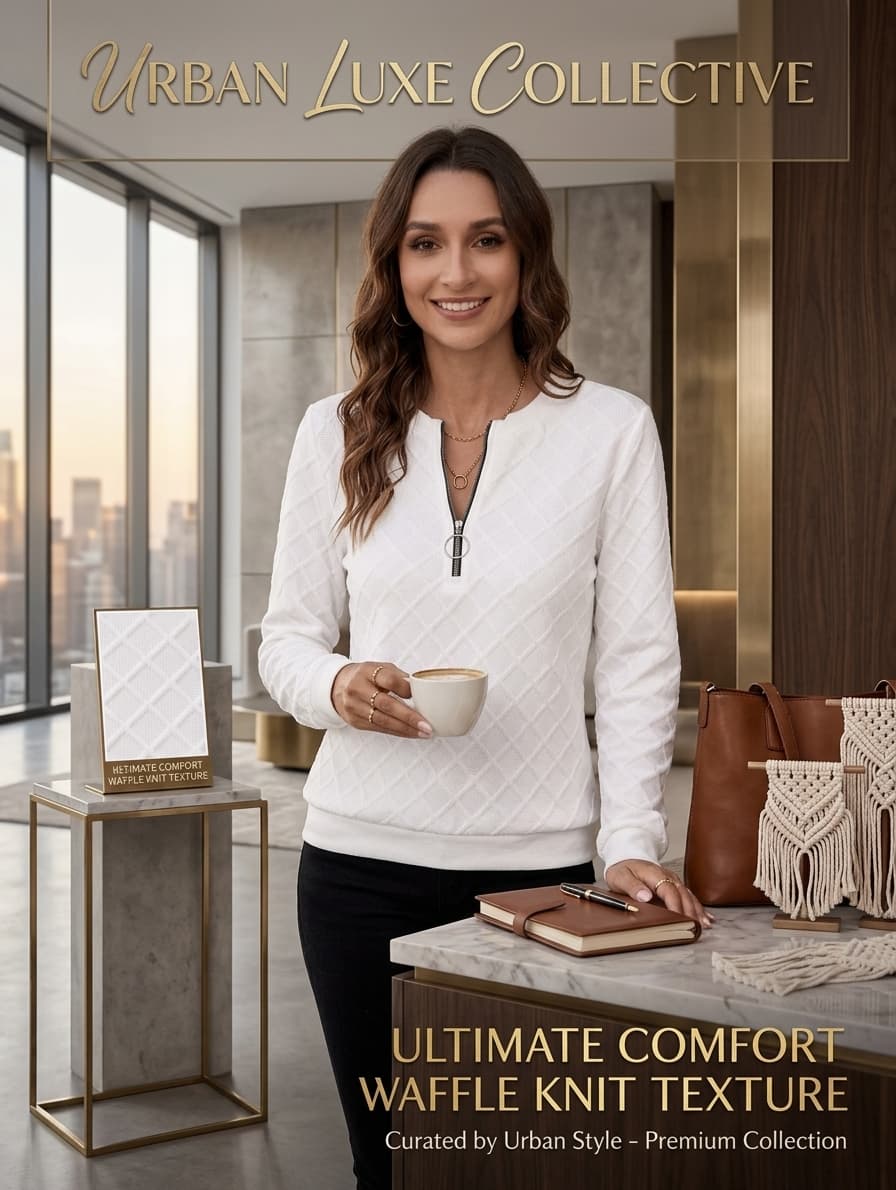 trending-2026-diamond-textured-quarter-zip-pullover-loungewear-top