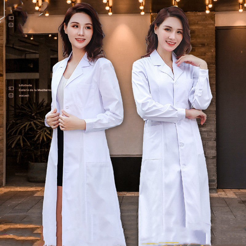 trending-2026-female-doctor-white-lab-coat-dress-medical-uniform