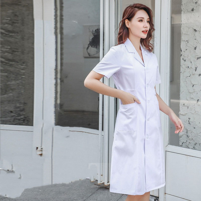trending-2026-female-doctor-white-lab-coat-dress-medical-uniform