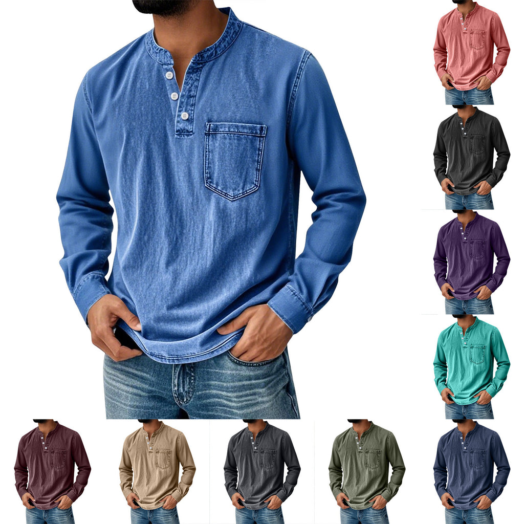 trending-2026-mens-front-button-denim-henley-shirt