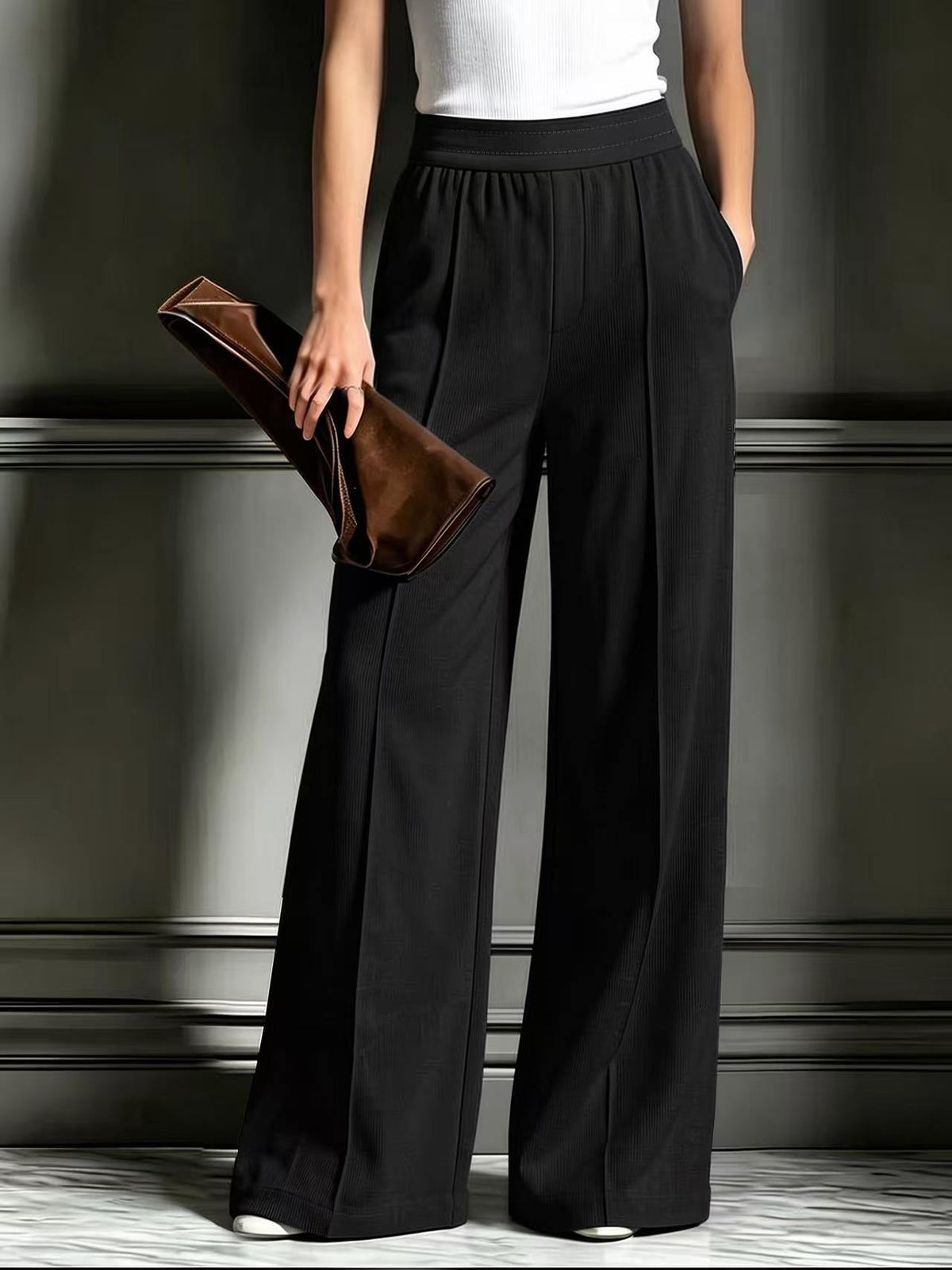trending-2026-sleek-ribbed-casual-wide-leg-pants-with-pockets