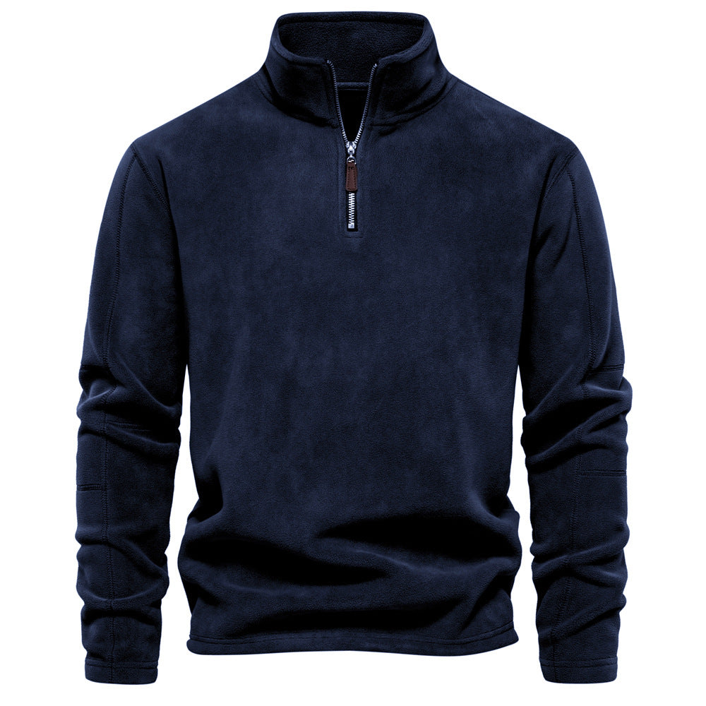 trending-2026-mens-half-zip-fleece-pullover-stand-collar